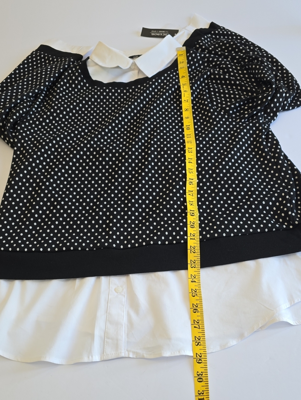 NWT Zac & Rachel Long Sleeve Polk Dot Sweater Faux Layer Shirt Size XL - Picture 10 of 16